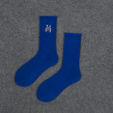 Shark Embroidery Pattern Socks Men and Women Stockings Autumn and Winter