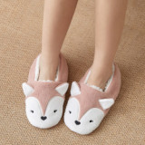 Autumn and Winter Coral Velvet Floor Socks Adult Non-Slip Shoes and Socks Thickening Plus Velvet Warm Indoor Three-Dimensional C