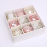 Christmas Ball Set Champagne and Rose Gold Silver Christmas Tree Ornament Christmas Decoration Plastic Mixed Size SY Xmas Round
