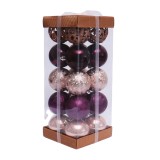 8cm/12pcs Christmas ball sets 3 design effect each 4pcs decoration for festival