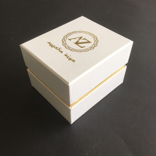 Christmas white matt custom design size gold inside cover glass candle bottle packing box with foam holder