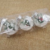 2021 New Design High Sales Christmas PET ball  For Holiday Wedding Party Decoration Supplies Hook Ornament Craft Gifts