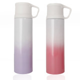 Small Mouse  Reusable 12oz Double Wall Stainless Steel Insulate Kid Vacuum Flasks Cola Water Bottle With Cup