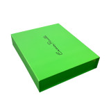 Custom Logo Luxury Rigid Cardboard Magnetic Closure Collapsible Paper Tshirt Underwear Packaging Green Gift Box