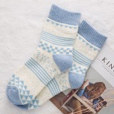 2021 Hot sale cute female cotton socks, Korean style custom cartoon middle stockings