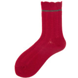 Custom Wholesale Design Striped Cute Cotton Keep Warm Girls Women Fleece Floor Wool Socks