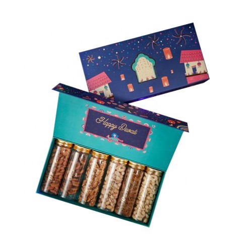 Custom Logo Luxury Rigid Cardboard Magnetic Closure Festive Chocolate Candy Ramadan Sweet Diwali Gift Box