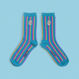 Cartoon Illustration Socks Plaid Color Cute Autumn And Winter Thickening Men's Socks Women's Socks