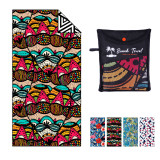 Amazon Hot Selling China Supplier Custom Printed Sand Free Quick Dry Microfiber beach towel