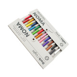 Eco Friendly Creative Packaging Custom Logo Printed Paper Foldable Rectangular White Empty Tool Set 19 Color Pencils Packaging