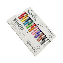 Eco Friendly Creative Packaging Custom Logo Printed Paper Foldable Rectangular White Empty Tool Set 19 Color Pencils Packaging