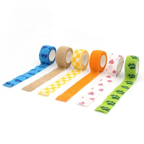 Finger Bandage Animal Colored Elastic Bandage First Aid Self Cohesive Bandage