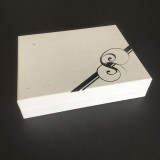 New design white box with black logo essence oil bottle glass packing box with inside foam
