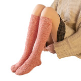 Women Cotton Lady Solid Color School Girl Socks Girls Winter Long Socks Custom Casual Thick Warm Socks Winter