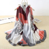 2021 Autumn Winter New Fashion Comfortable Soft Silk Scarves Outdoor Dual-Use Long Silk Shawl