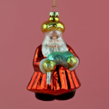 New design skating shoes glass  decoration 10cm tree hanging glass ornaments