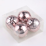 8cm transparent rose gold  plastic ball with painted