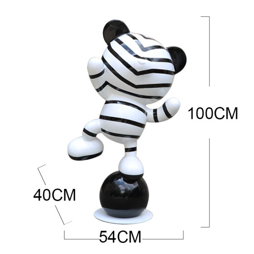 Cartoon Large Acrobatic Bear Floor Decoration Glass Fiber Reinforced Resin Living Room Art Sculpture figurine