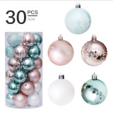 2021 New Design Amazon Hot Sale 30pcs/set Christmas Plastic Ball Hand Painted Christmas ball Perfect Holiday decoration