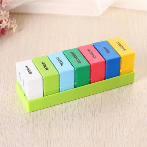 Wholesale Stock Small Order Colorful Portable Plastic Pill Cases