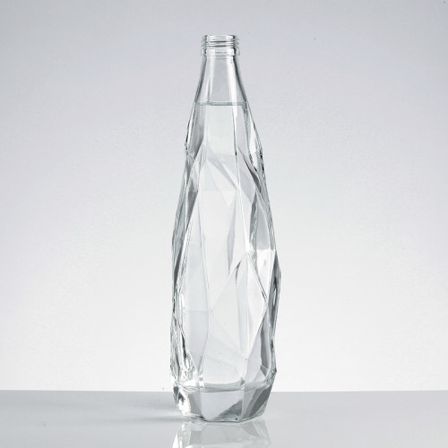 350ml 375ml 500ml unique shape design transparent fruit juice beverage water bottle