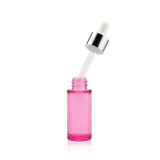 New arrival 20ml petg empty round packaging blue pink plastic dropper bottles drip of essential oils