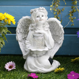 Angel Garden Statue Angel decoration home decoration outdoor resin garden decoration solar lamp
