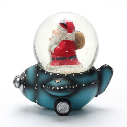 Featuring water polo base Santa Claus snow globe