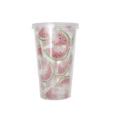 2021 New Arrive BPA Free Classic Double Wall Insulted Strew 16OZ Coffee Plastic Water Tumbler Cups With Lid