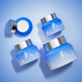 Luxury 15ml 30g 50g 100g empty glass face lotion containers matte frosted amber black glass cream jar with screw lids