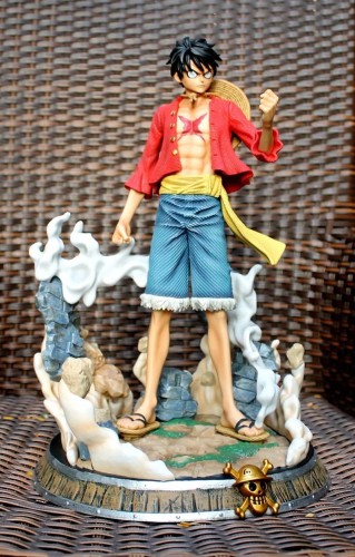36Cm GK One Piece Action Figure Fantasy Luffy Figurine PVC Collection Legion Scene Boxed Figure Model