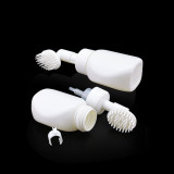 Custom color 200ml empty white cleanser foaming soap packaging brush scrub foam container bottle with logo