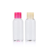 Custom logo 30 50 60 100 250 300 500 ml empty pet squeeze clear packaging hand sanitizer bottles with flip top cap