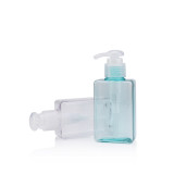 100g 150 280 ml Transparent Flat Pet Square Lotion Plastic Container Hand Sanitizer Shampoo Bottles Cosmetic Travel