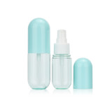 Plastic 40 60 100 120 150 ml PET cosmetic pill capsule shape container packages spray pump bottle for alcohol gel