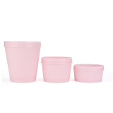50 100 200 g  empty round matte black body cream container pink facial cream pot for creams with screw cap