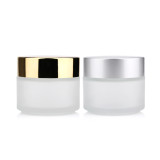 Wholesale painting matte clear glass jar 15ml 20ml 30ml 50ml 100ml face cream glass cosmetic cream jar with lid