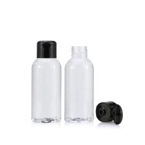 Food grade 30 50 60 100 250 300 500 ml empty flat big pet packaging hand cleaning gel plastic bottle with flip top cap