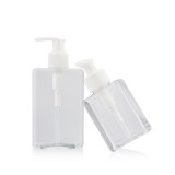 Custom 50 100 150 200 250 500 300 500 750 ML square skin care empty alcohol hand wash bottles pump plastic pet spray bottles