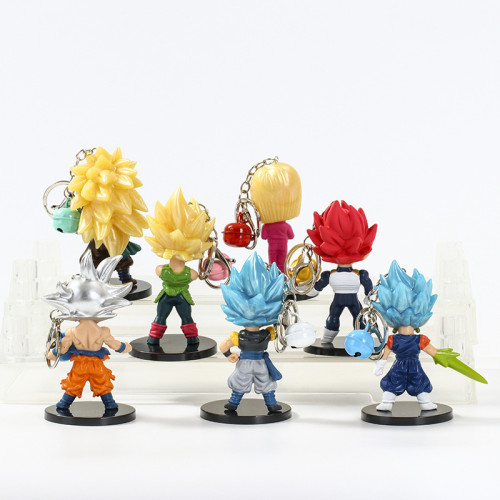 The Second Generation Of 7 Dragon Ball Figures Plastic Toy Kids Collectable Anime Cake Topper Action Figures Keychain