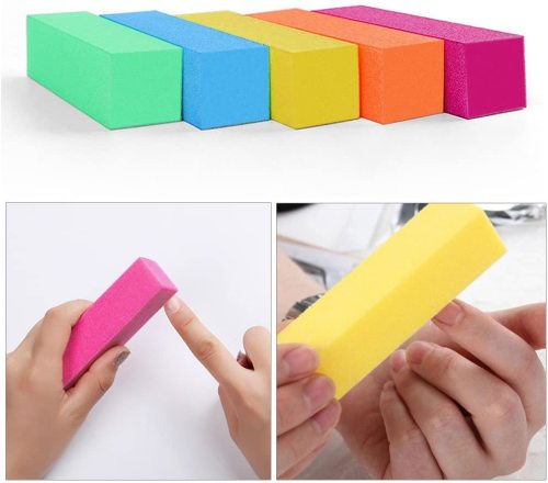 Colorful nail tool shiny eva nails buffer sponge