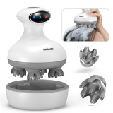 OEM Wholesaler electronic waterproof silicon head massager sleep with wireless charging
