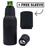 Eco Friendly Vacuum Insulated Double Walled Stainless Steel Beer Bottle and Can Cooler with Beer Opener