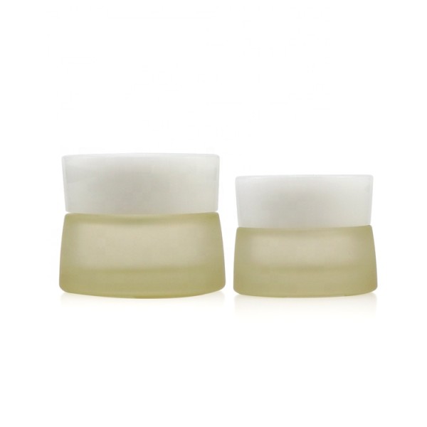 Petty 30g 1 oz 50 gram empty cosmetic cream containers matte empty scrub glass jars with white lids