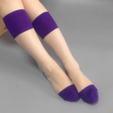 Crystal glass silk socks sheer women stocking manufacturers girls crew socks wholesale factory