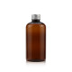 Biodegradable 220 250 g 10 fl oz empty amber skin care packaging plastic shampoo bottle with silver aluminum screw cap