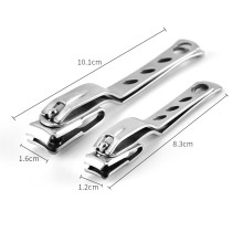 Stainless steel rotating nail clipper with a catcher
