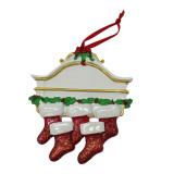 custom shape  Hanging mini resin personalized baby Christmas tree Ornaments