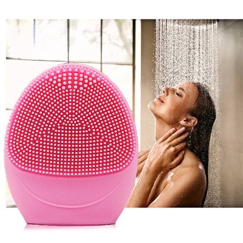 Mini Electric Facial Cleansing Massage Brush Silicone Sonic Face Deep Cleanser Waterproof Skin Tools
