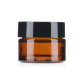 Wholesale customize luxury 20g 50g empty glass jar with electroplating screw cap for cosmetic packaging